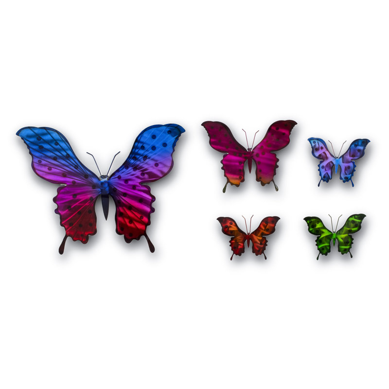 Ensemble de décoration murale papillon 5 pièces