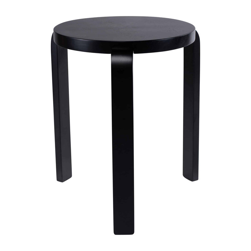 Arnetha Round Backless Stacking Stools - Set of 2, Black