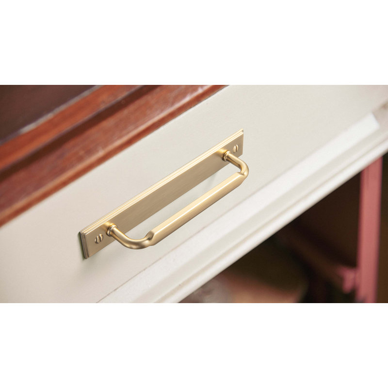 Classical Bar Pull With Backplate(G015) Multipack, 5", Champagne Bronze