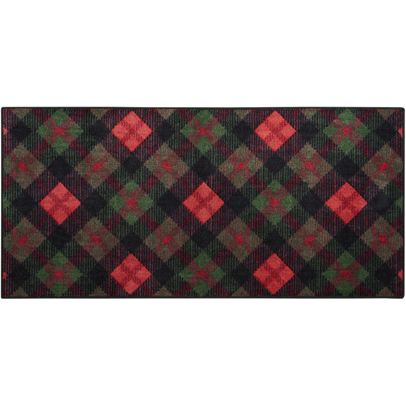 Javarion Geometric Polyester Kitchen Mat, Runner 2' x 4'2"