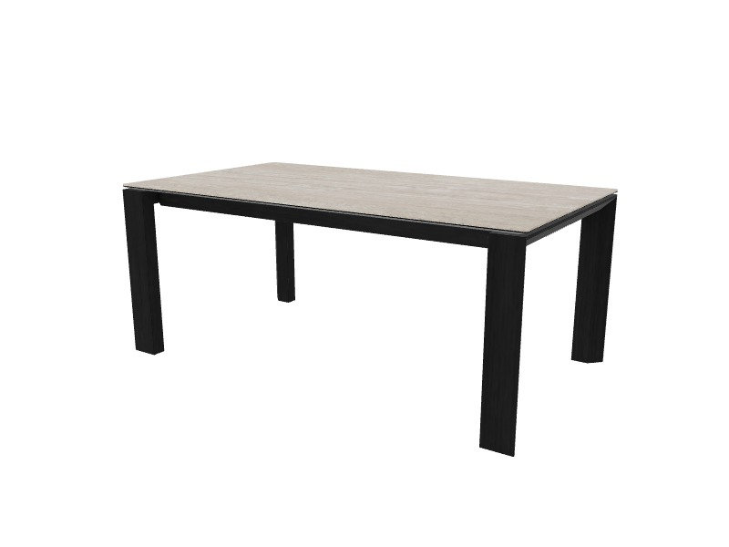 Omnia Extendable Tables, Matt Black, Salt White
