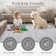 Bordered Design Machine Washable Rug with Rubber Backing for Living Room Modern Non-Slip Dining Room Rug Easy-Cleaning Floor Carpet for Bedroom