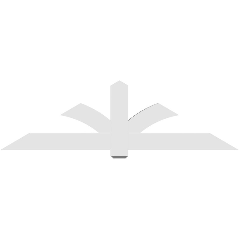 Support pour pignon en PVC Redmond, H 24,5 po x l 84 po (pas: 7/12), P 4 po x F 6 po
