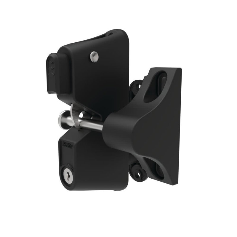Black Stainless Steel Locking Gravity Gate Latch