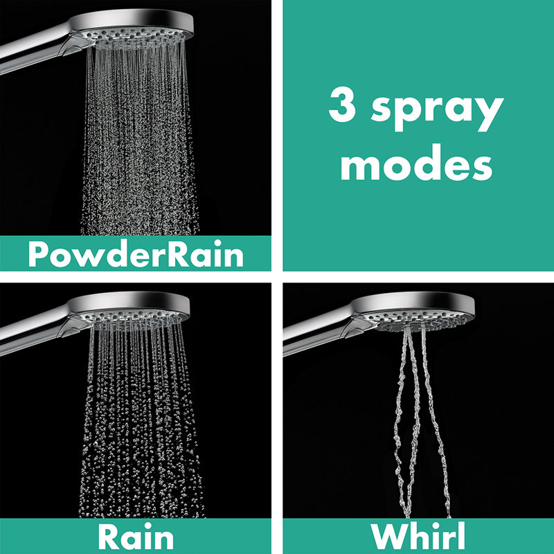 Raindance S Powder Rain Handheld Shower Head with Select, 1.75 GPM, Polished Nickel