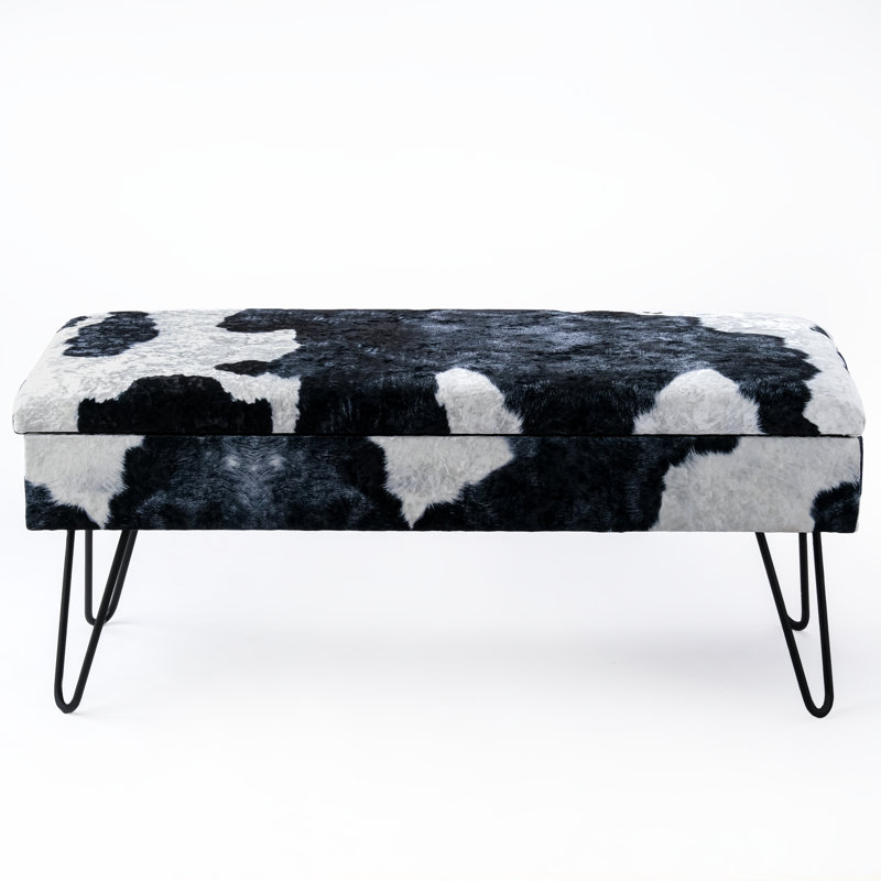 Ryans Polyester Upholstered Storage Bench, 44cm H x 120cm W x 35cm D