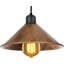 5 - Light Brushed Copper Cone Pendant-1451359437