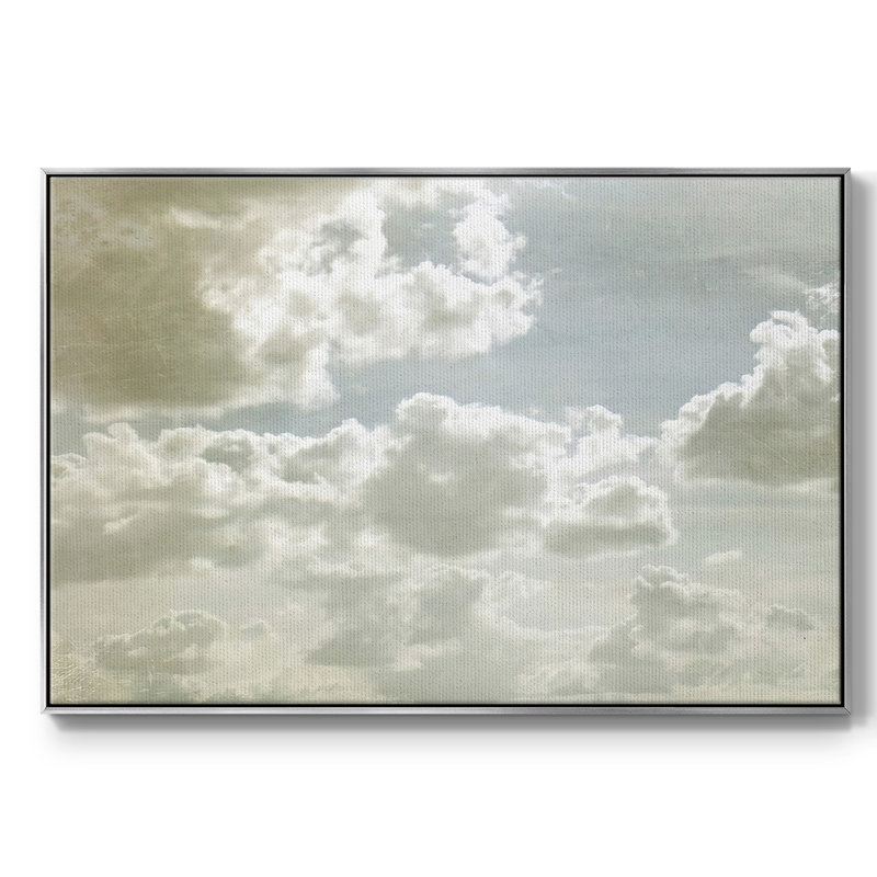 Toile tendue avec châssis Sky Scrapers IV, Argent, H 17 po x l 25 po x P 2 po