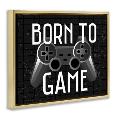 Cadre flottant rétro Born To Game, design par Kim Allen