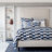 Herringbone Navy/Ivory Handwoven Indoor/Outdoor Rug-41132323