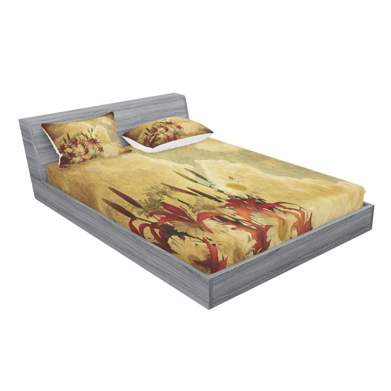 Microfiber Sheet Set, Queen Sheet Set with Fitted Sheet
