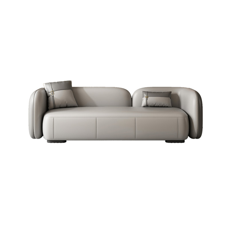 Chaise longue rembourrée Llesenia, Similicuir gris