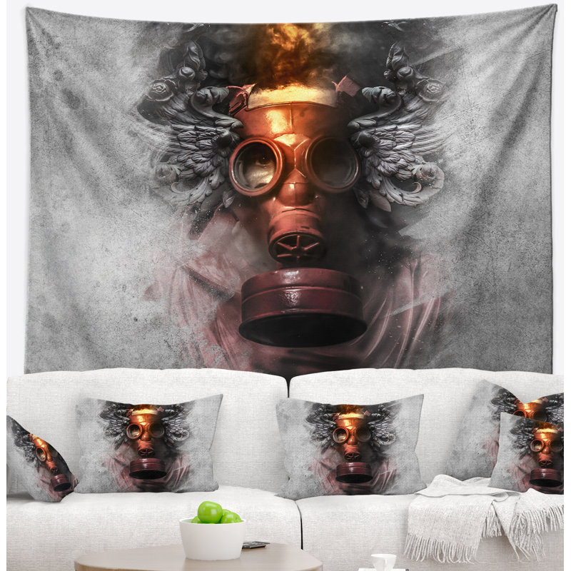 Homme en masque masqué toxique, H 50 po x l 60 po