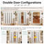 Portes pliantes pliantes en verre trempé givré avec trousse de quincaillerie 1 po 30 po x 80 po Bifold, portes intérieures pliantes pré-assemblées blanches, installation facile-111203123-130121656