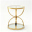 Table d'appoint moderne en verre à structure en anneau à 2 niveaux pour salon, chambre à coucher et bureau-1798210873-1798210875