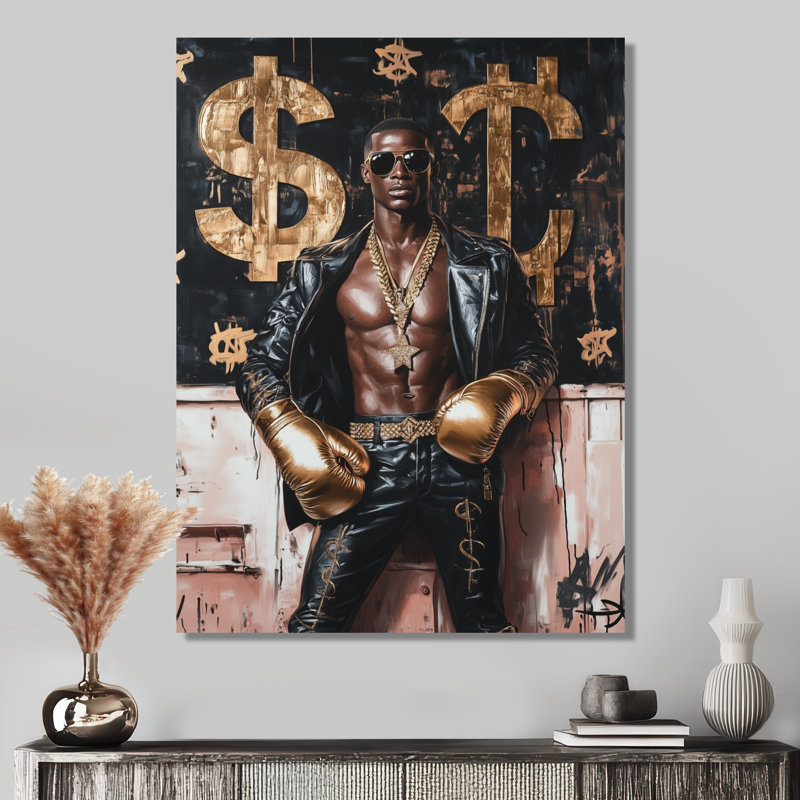 «Boss Fighter», impression d'art mural «American Man», Toile tendue, H 44 po x l 34 po x P 1,5 po