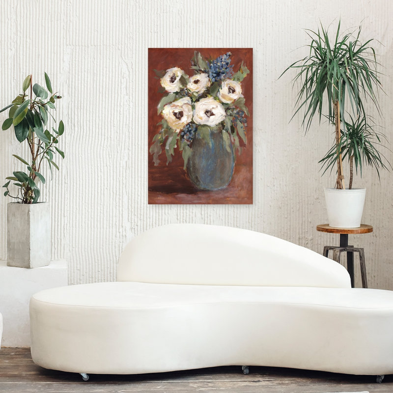 «Spice Embrace I», art classique rustique abstrait, H 36 po x l 24 po