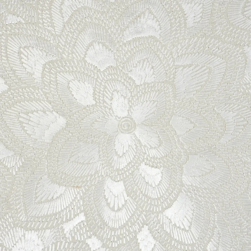 Lotus Embroidery Fabric, Pearl