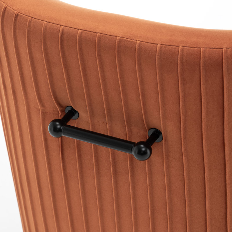 Axia Velvet Dining Chair, Orange, 4