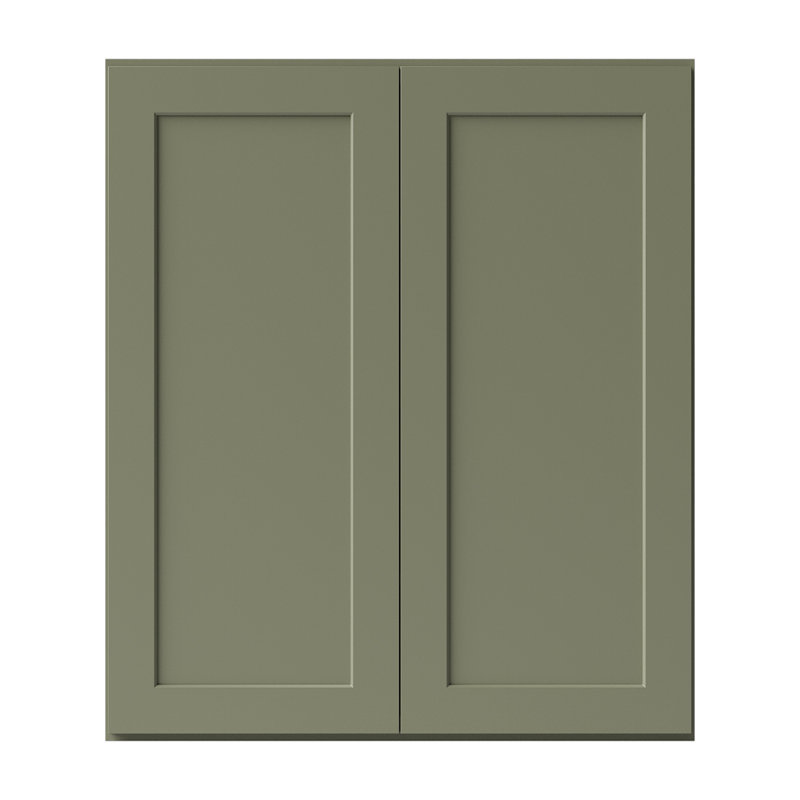 Armoire de cuisine en bois massif prête à assembler, 42", 36", Vert sauge