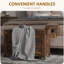 Coffre de rangement 29,9 po avec 2 charnières de sécurité, boîte en bois brun rustique HOMcom