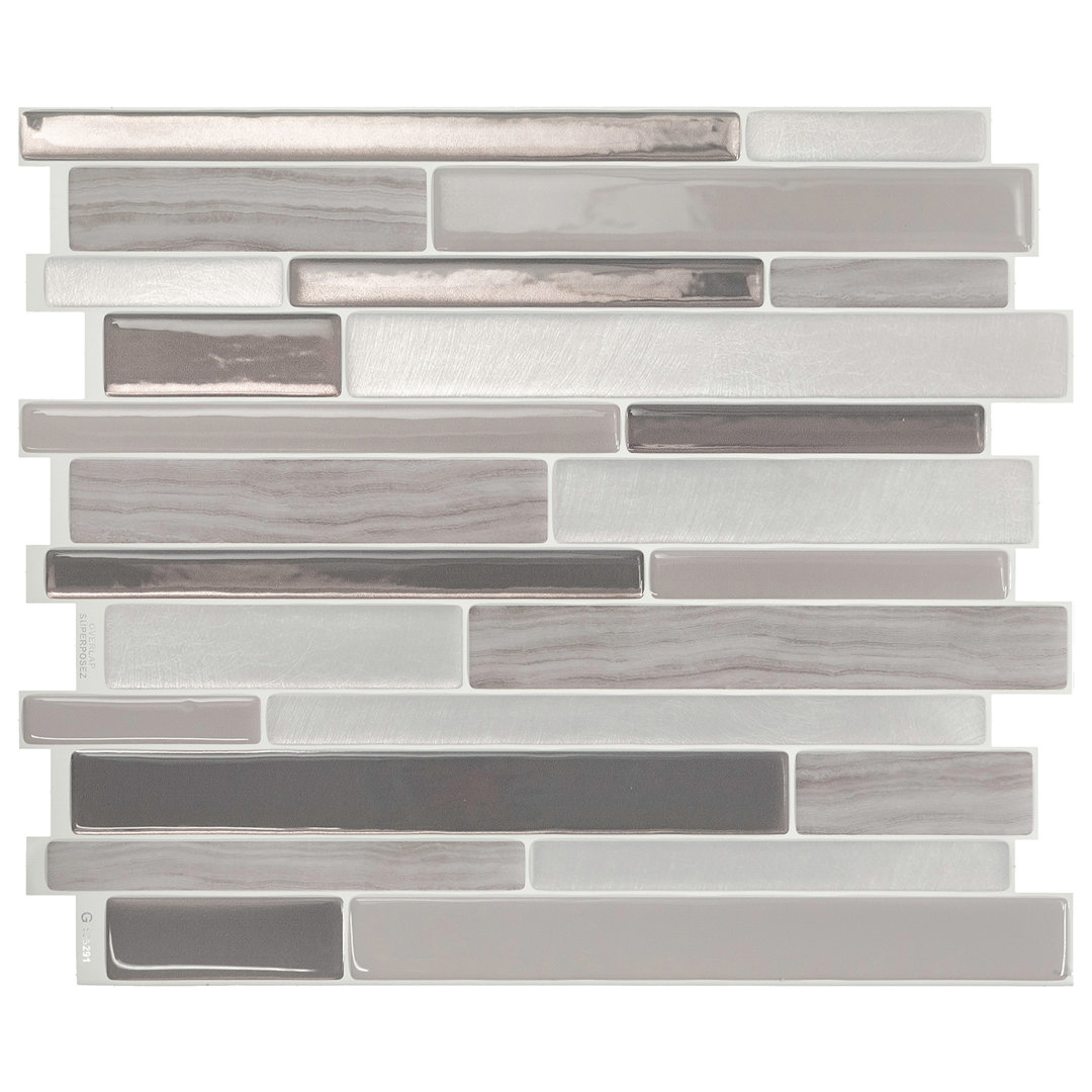 Peel and Stick Gel Backsplash Tile Milano 12" x 10" (Set of 4) Smart Tiles 