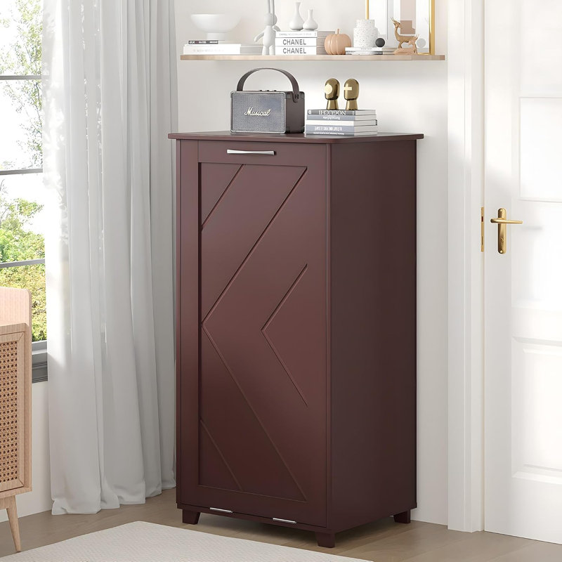 Tilted Kitchen Trash Cabinet