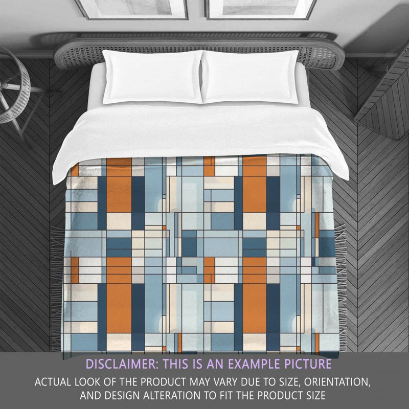 Gwenevieve Mondrian Geometric Polyester Geometric Shapes Comforter, King