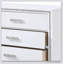 Commode blanche Haiden avec cinq tiroirs spacieux et des joints à queue d'aronde anglaise durables, parfaits pour le rangement moderne-508922716
