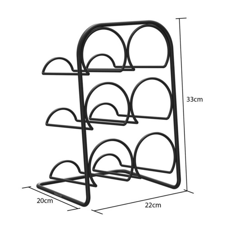 Hollis 6 Bottle Wine Bottle Rack in Matte Black
