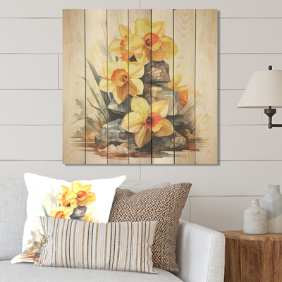 Jaune jonquille Gardn Beauty II - Jonquille sur bois