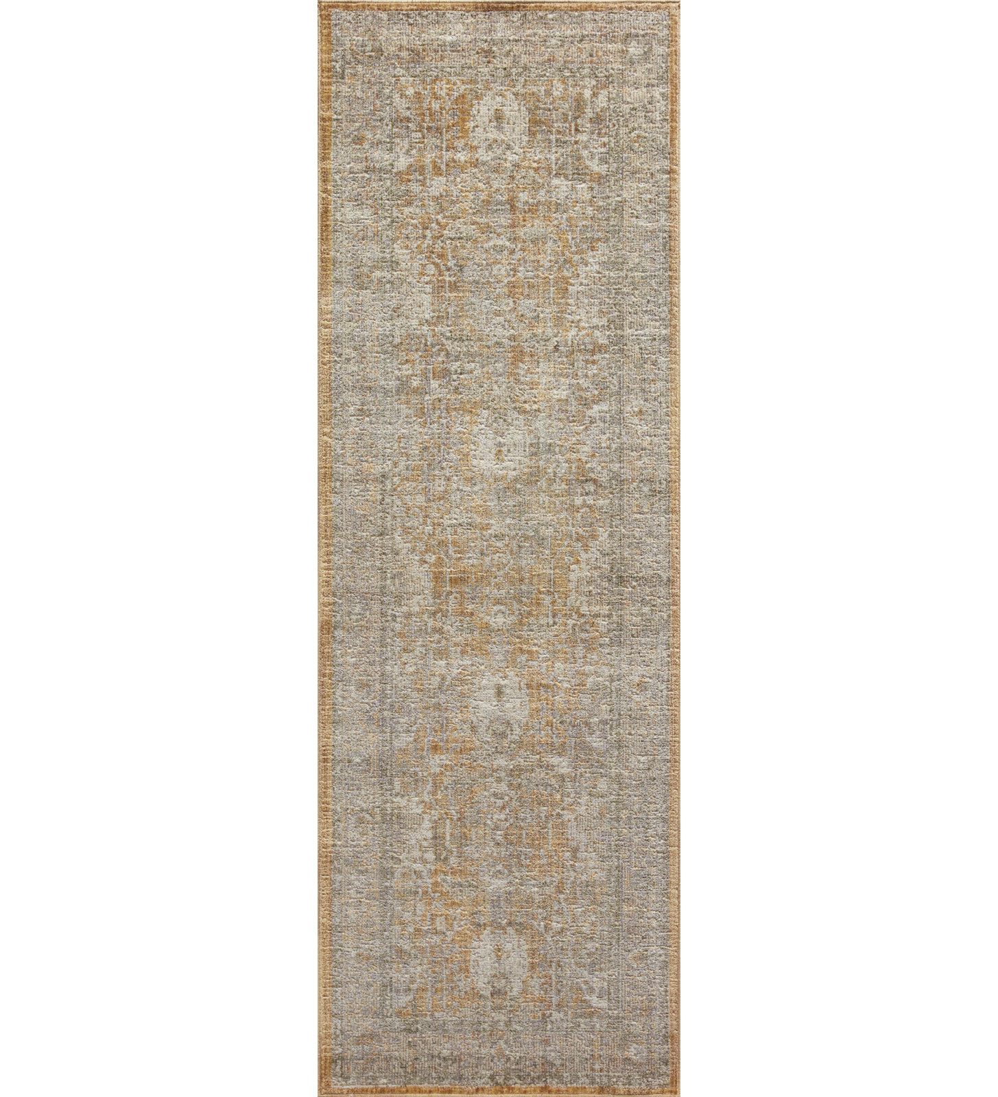 Chris Loves Julia x Loloi Rosemarie Gold Sand Rug, Runner 2'7" x 12'