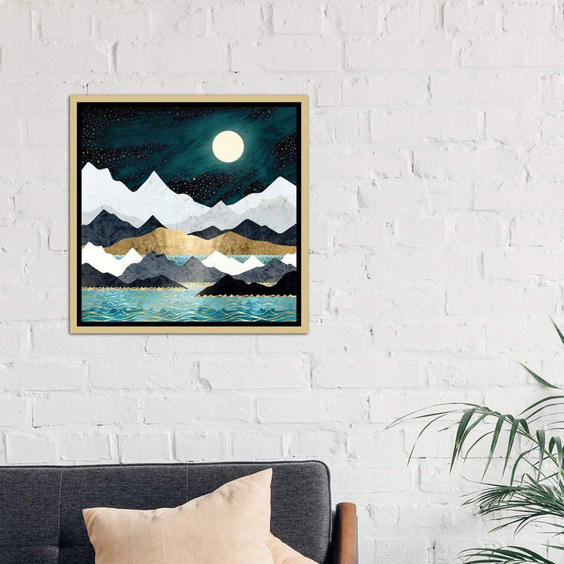 « ocean stars » par spacefrog designs-print, Toile encadrée d'or, H 37 po x l 37 po x P 1,5 po