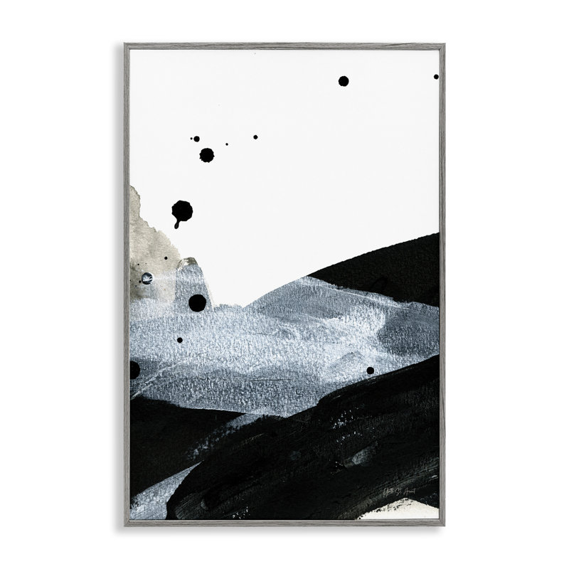 «Murky Gradient Mouvement», estampe numérique encadrée noire d'Yvette St. Amant, H 18 po x l 12 po