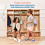 Casier ECR4Kids 5 sections avec banc, mobilier de salle de classe-107513173