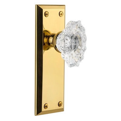 Grandeur Fifth Avenue assiette avec bouton de porte en cristal Biarritz