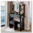 Round LED Mirror Vanity Table with Cushioned Stool, 2 AC+2 USB Sockets, Big Mirror, Touch Switch, 3 Light Colors, Adjustable Brightness-1911162067