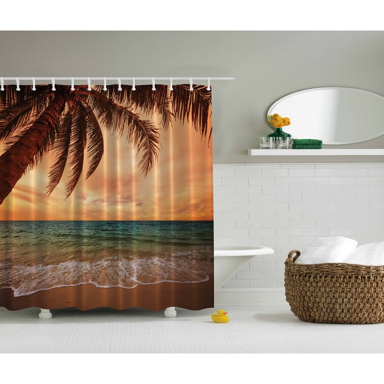 Bay Isle Home Hammond Floral Shower Curtain with Hooks Included ...