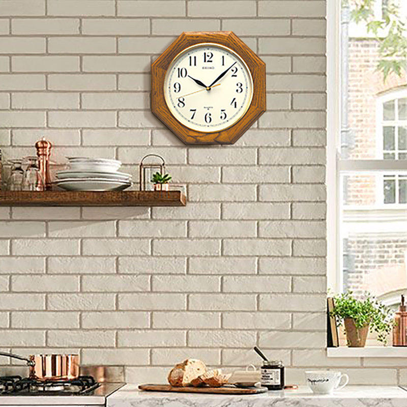 QXA102BC Wall Clock, Brown