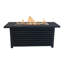 Table de foyer d'extérieur en acier au propane / gaz naturel avec couvercle-2123209215-2123209201