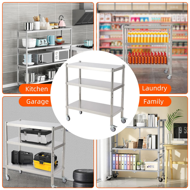 81.3 cm W Stainless Steel Shelving Unit