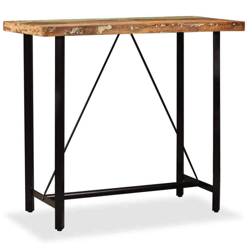 Bar Table Pub Table Bistro Table for Dining Room Solid Reclaimed Wood,  23.6" W   x 23.6" L 