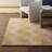 NICOLE MILLER NEW YORK Kendall Fluted Geo Handcrafted Wool Area Rug Gold-107408545