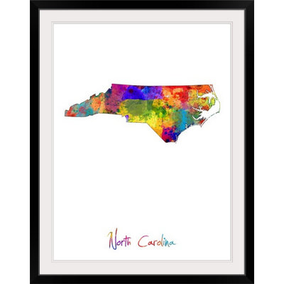 Francy " North Carolina Map " by Michael Tompsett Print
