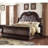 1Pc Traditional Style Faux Leather Upholstered Headboard Button Tufted Formal Bedroom Furniture Formal Queen Sleigh Bed Antique Brown Finish-2027466066-2027466067