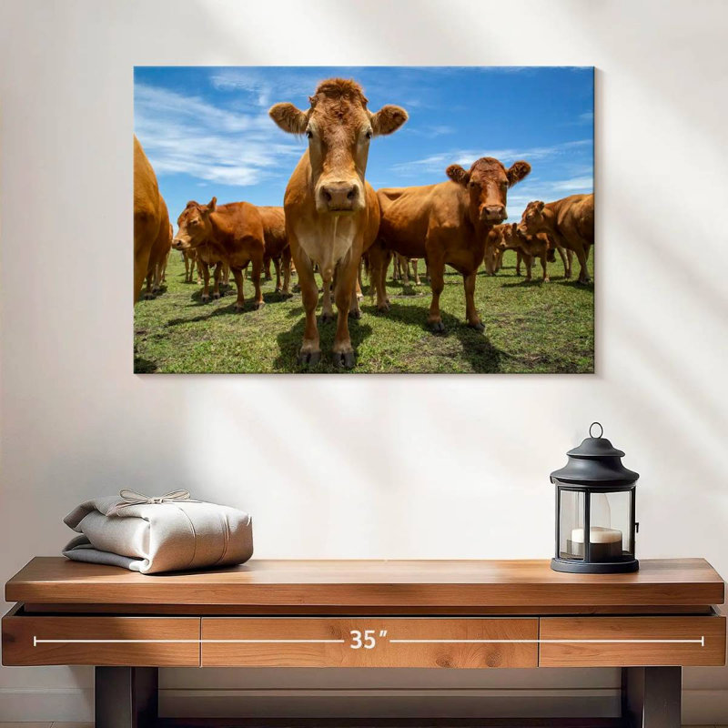 Gathering Beef Cattle, 16" H x 24" W