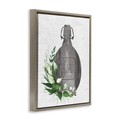 Bouteille rétro avec cadre flottant herbes de salle de bain, design par lettré et doublé