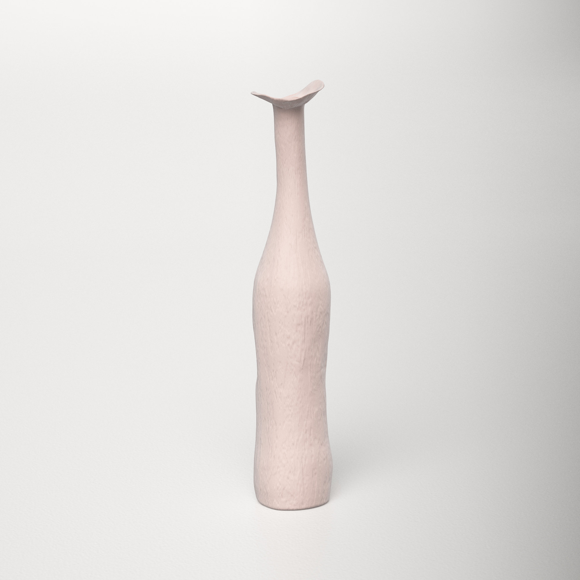 Paso Handmade Ceramic Table Vase, 15.35" H x 3.15" W x 3.15" D, White