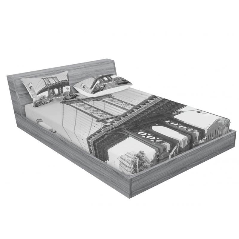 Microfiber Sheet Set, Queen Sheet Set with Fitted Sheet