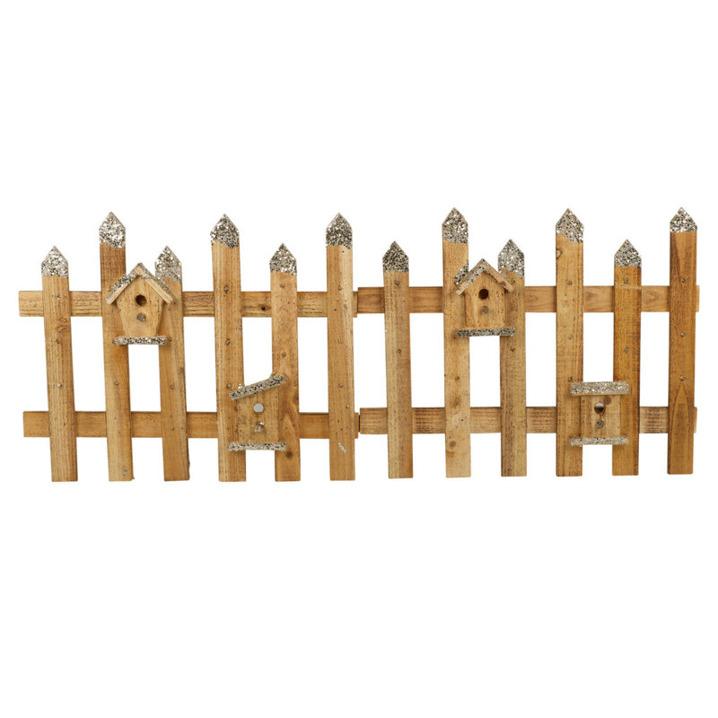 39.878cm H x 89.916cm W Wood Border Fence, Orange